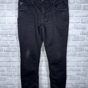 SALVAGE Mayhem Straight Regular Fit Black Jeans Mens 34Rx32”